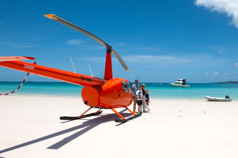 Arrive in style leave like a rock star Whitehaven Beach Helicopter Tour Scenic Flight Booker